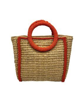 MMs Brands Tan Woven Tote Bag